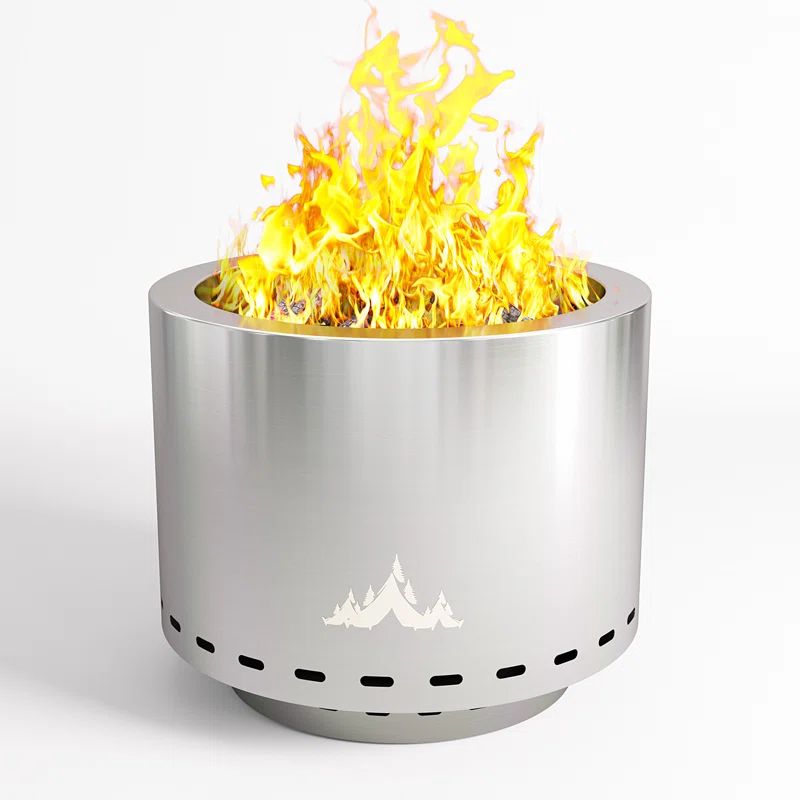 Ekbote 19.7'' H x 19.5'' W Stainless Steel Smokeless Wood Burning Outdoor Fire Pit | Wayfair North America