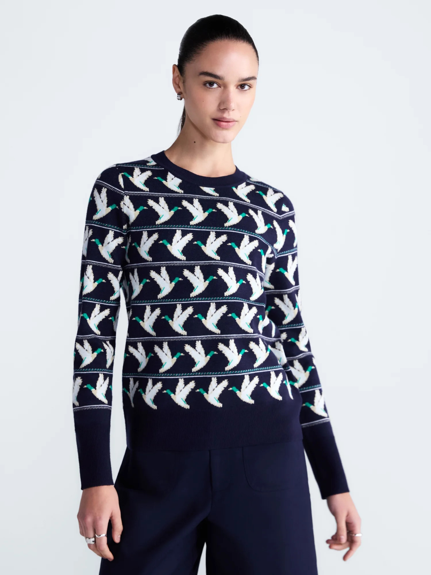 Free Assembly Women's and Women's Plus Cozy Yarn Crewneck Sweater, Midweight, Sizes XS-4X | Walmart (US)