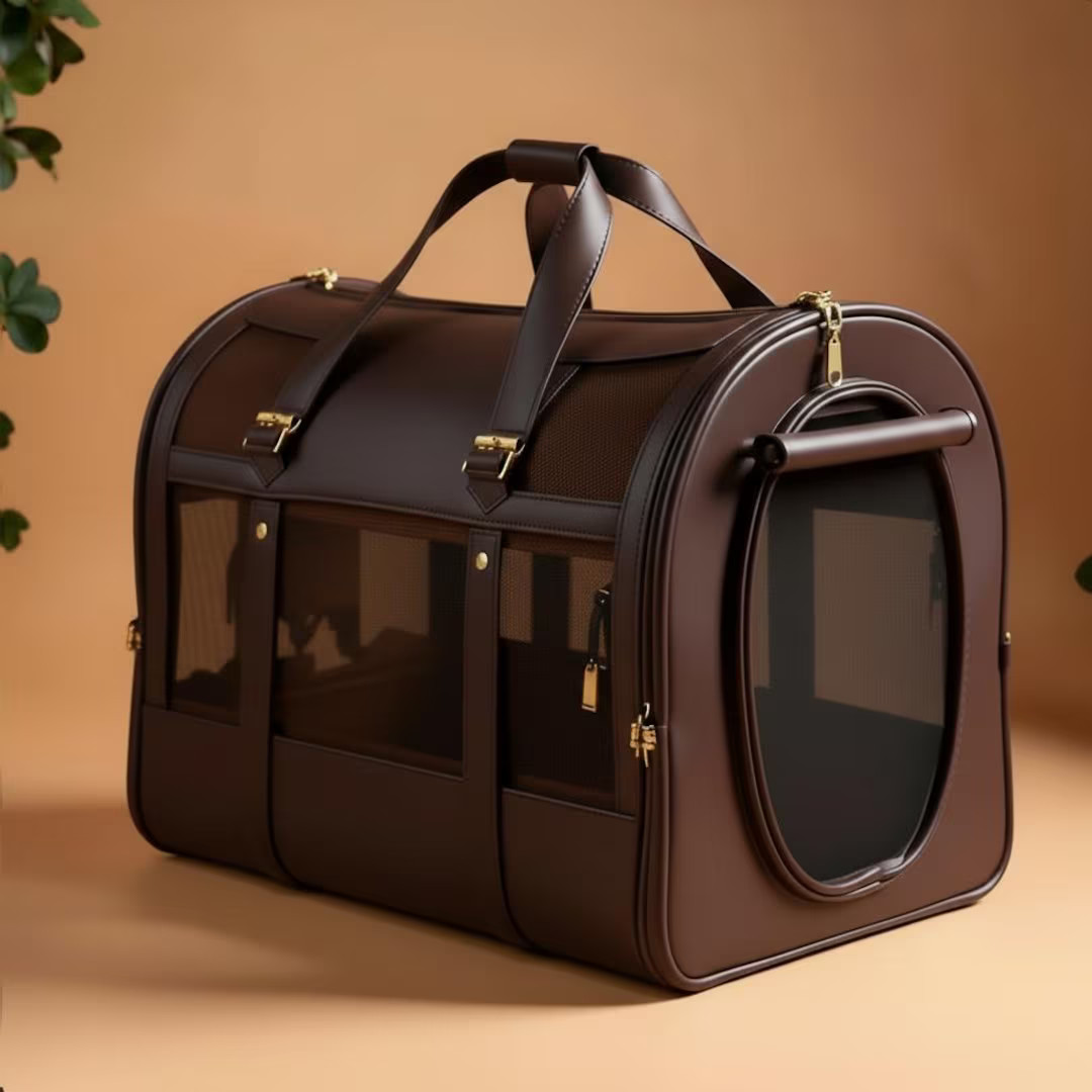 Handcrafted Full-grain Leather Dog Tote | Airline Pet Handbag | Foldable Cat Carrier | Padded Bas... | Etsy (US)