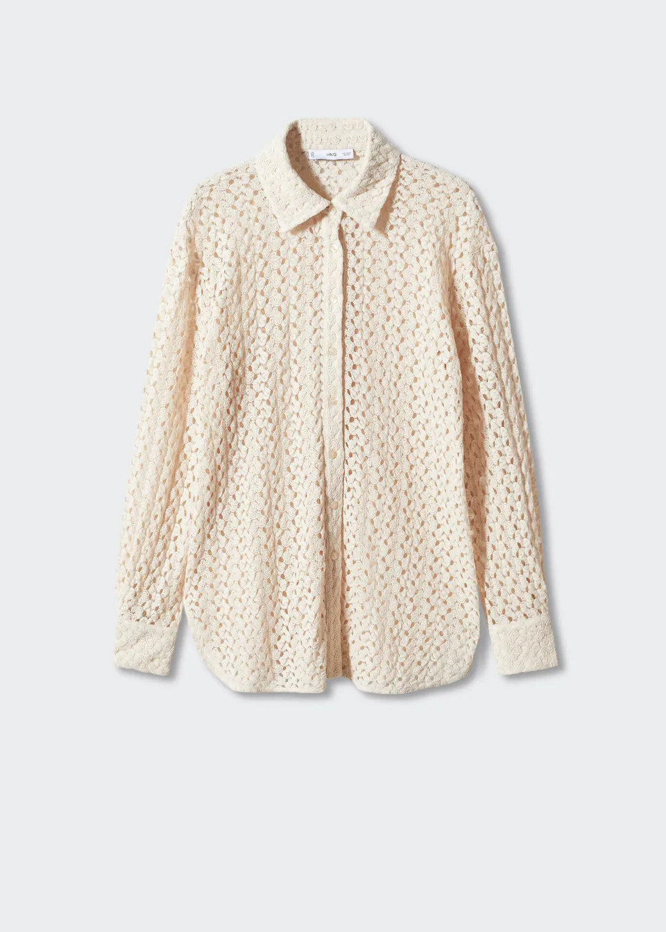 Crochet shirt -  Women | Mango USA | MANGO (US)