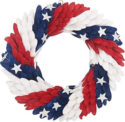 C&F Home Americana Patriotic Wreath USA 4th of July Independence Day Memorial Day Cookout Liberty... | Amazon (US)