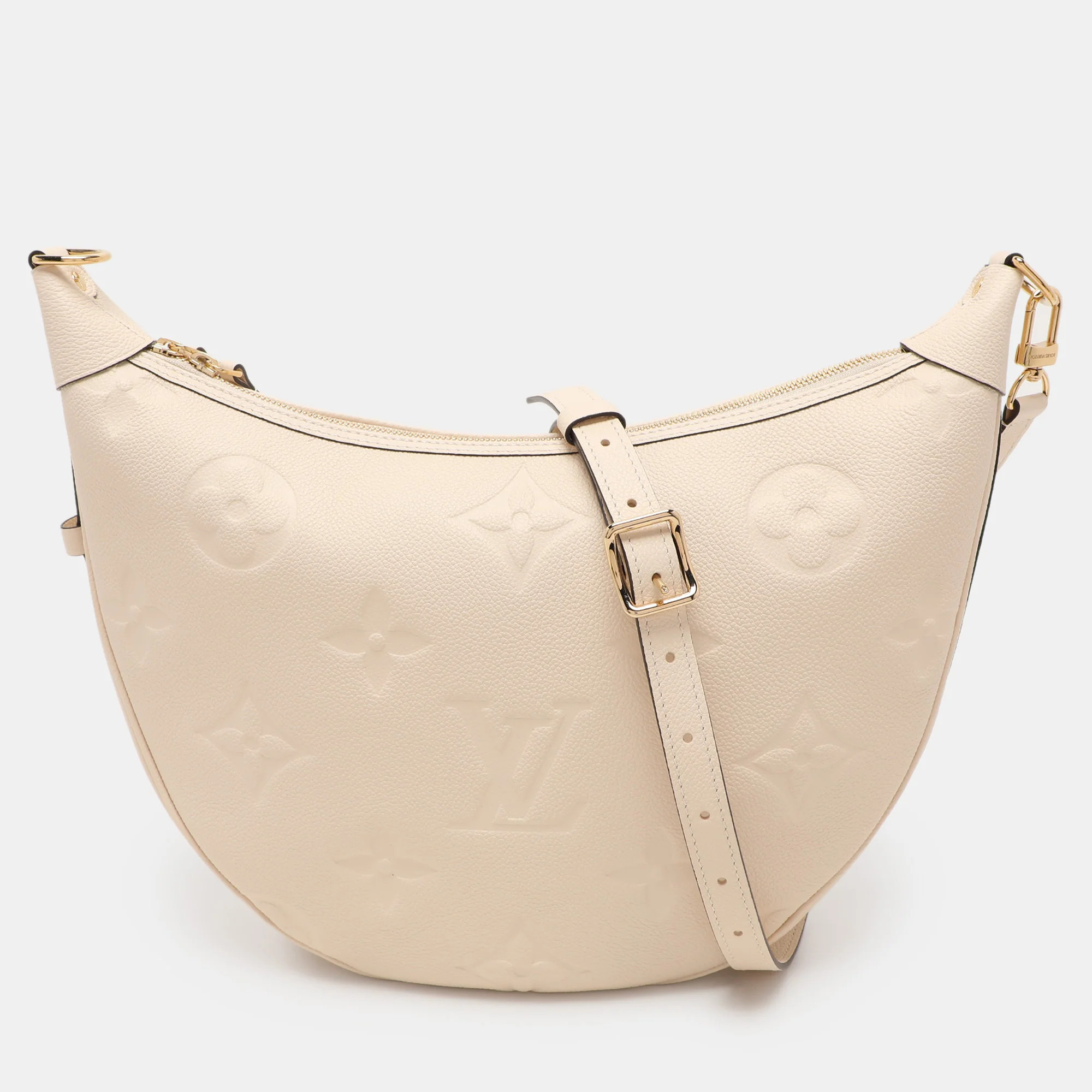 Louis Vuitton Creme Empreinte Leather Loop Hobo | Shop Simon