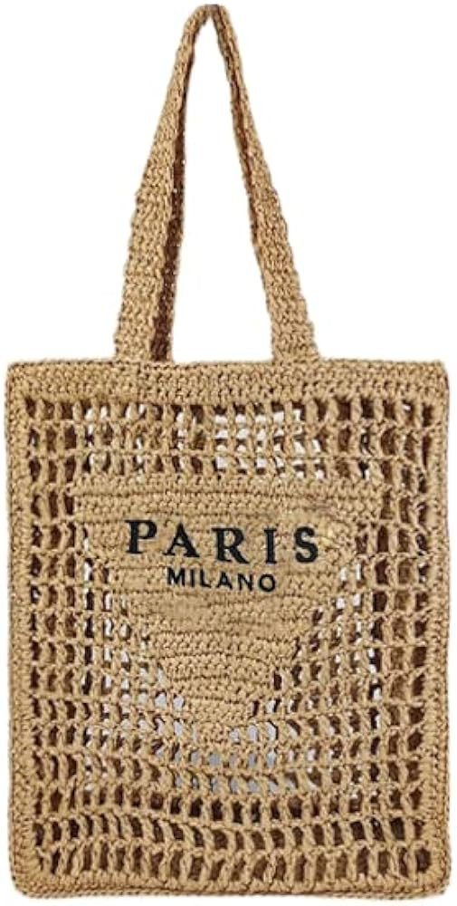 GIMMAV Straw Mesh Tote Bag for Women, Woven Beach Shoulder Bag, Large Capacity Foldable Hobo Bag ... | Amazon (US)