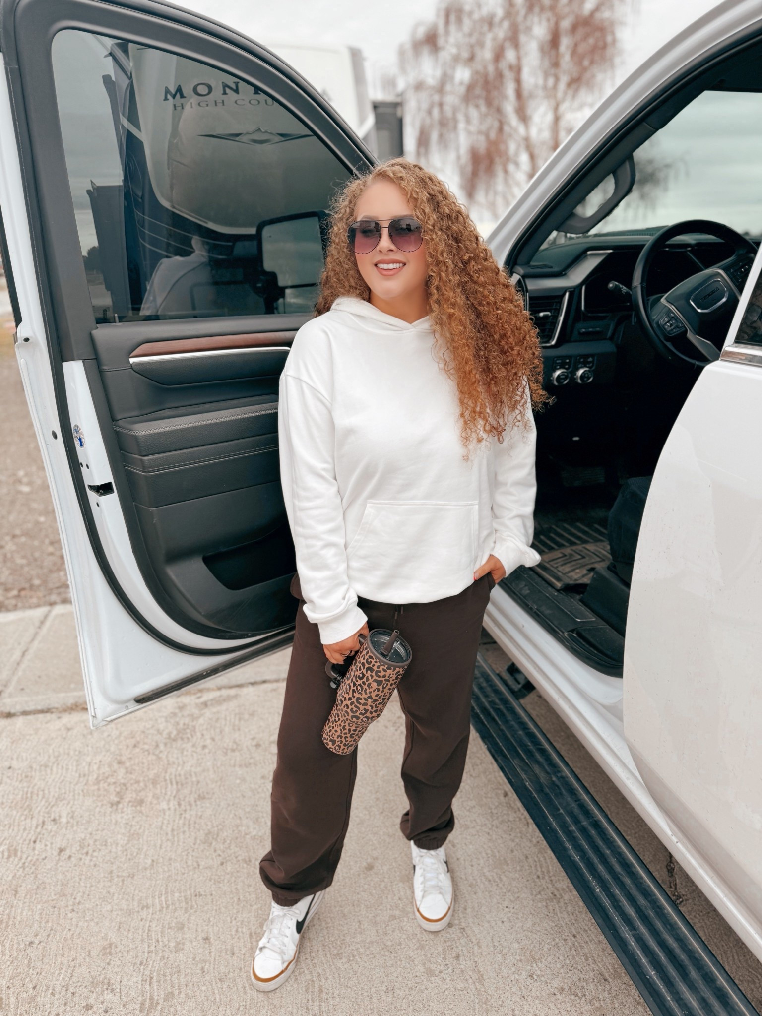 Cozy girl winter is officially the vibe today 🤎☕️ amazon hoodie | amazon white hoodie | brown joggers | joggers outfit | joggers style | brown joggers | amazon joggers | amazon brown joggers | sneakers | nike court legacy | nike sneakers | travel outfit | amazon travel outfit | amazon fashion | amazon finds | amazon look | amazon outfit | winter outfit | winter look | winter fashion | winter finds | winter outfit inspo | winter fashion inspo | winter 2025 | winter outfit | casual outfit  | casual outfit inspo 

#LTKgrwm #LTKootd #LTKMidsize