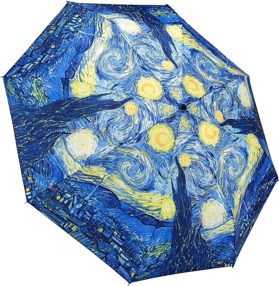 Galleria Van Gogh Starry Night Auto-Open/Close Large Portable Rain Fold Umbrella | Amazon (US)