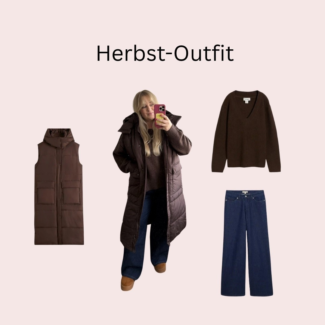 Herbst-Outfit 🍂 

Am 10. und 11. November 22% sparen mit dem Code: SINGLESDAY 

#steppweste #braun #herbst #denim #curvy

#LTKcurves #LTKdeutschland #LTKautumn