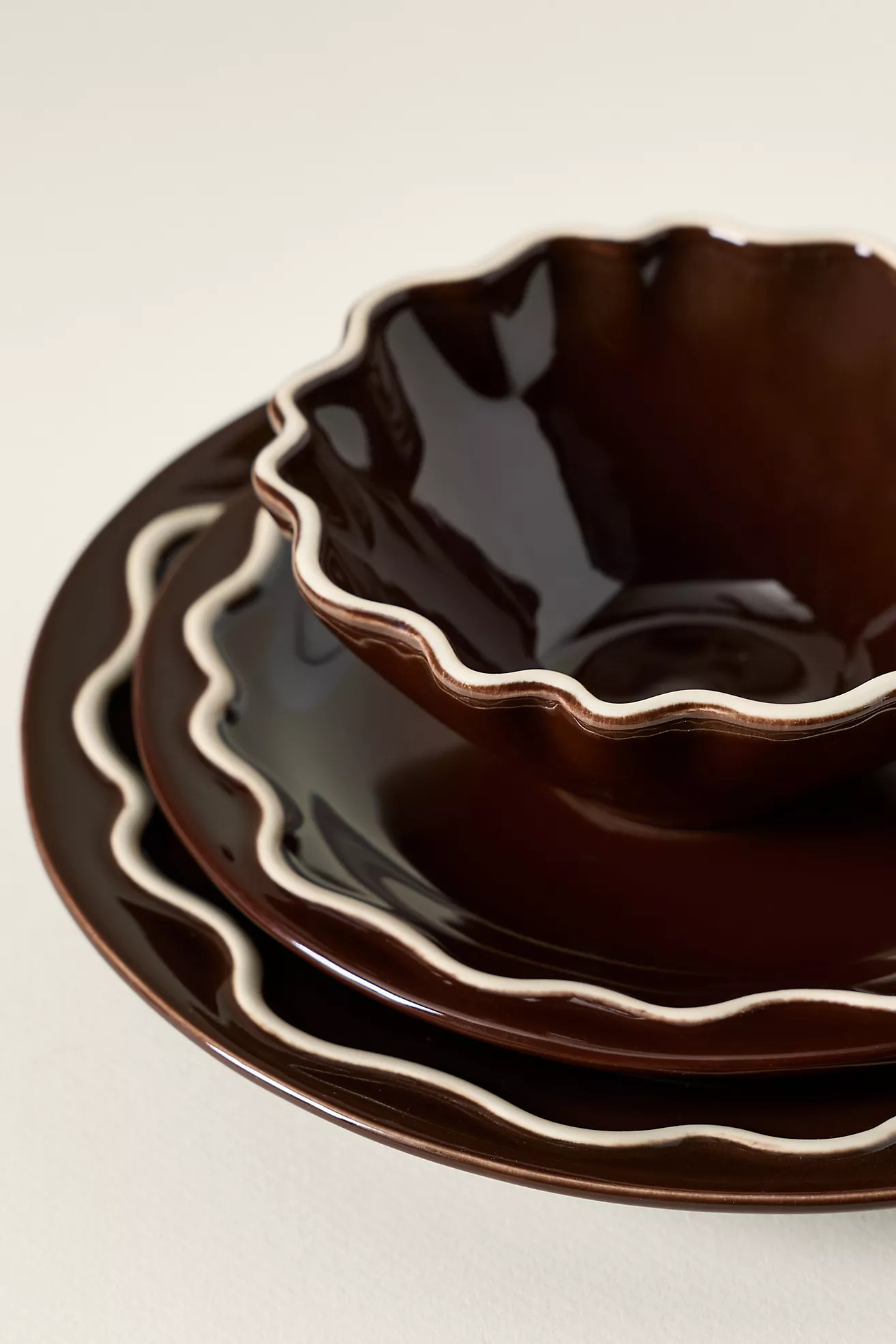 Lucie Portuguese Stoneware Dessert Plates, Set of 4 | Anthropologie (US)