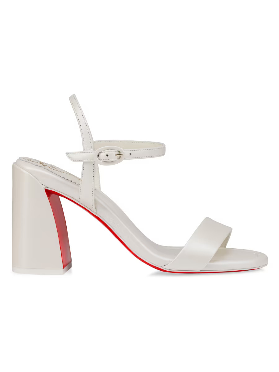 Christian Louboutin Miss Jane 85MM Leather Sandals | Saks Fifth Avenue | Saks Fifth Avenue