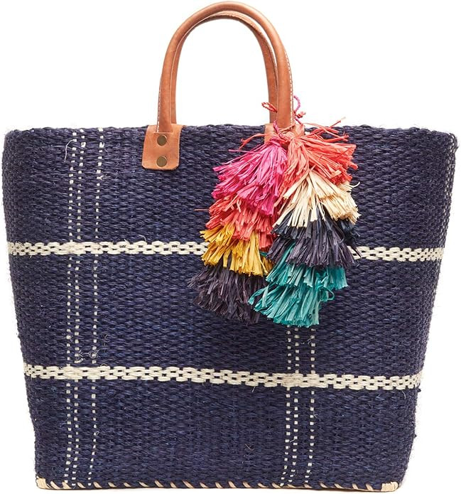 Mar Y Sol Belo Sisal Market Tote Straw Beach Bag w Tassels | Amazon (US)