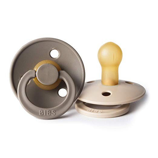 BIBS BPA-Free Natural Rubber Baby Pacifier | Made in Denmark (Dark Oak/Vanilla, 0-6 Months) 2-Pack | Amazon (US)
