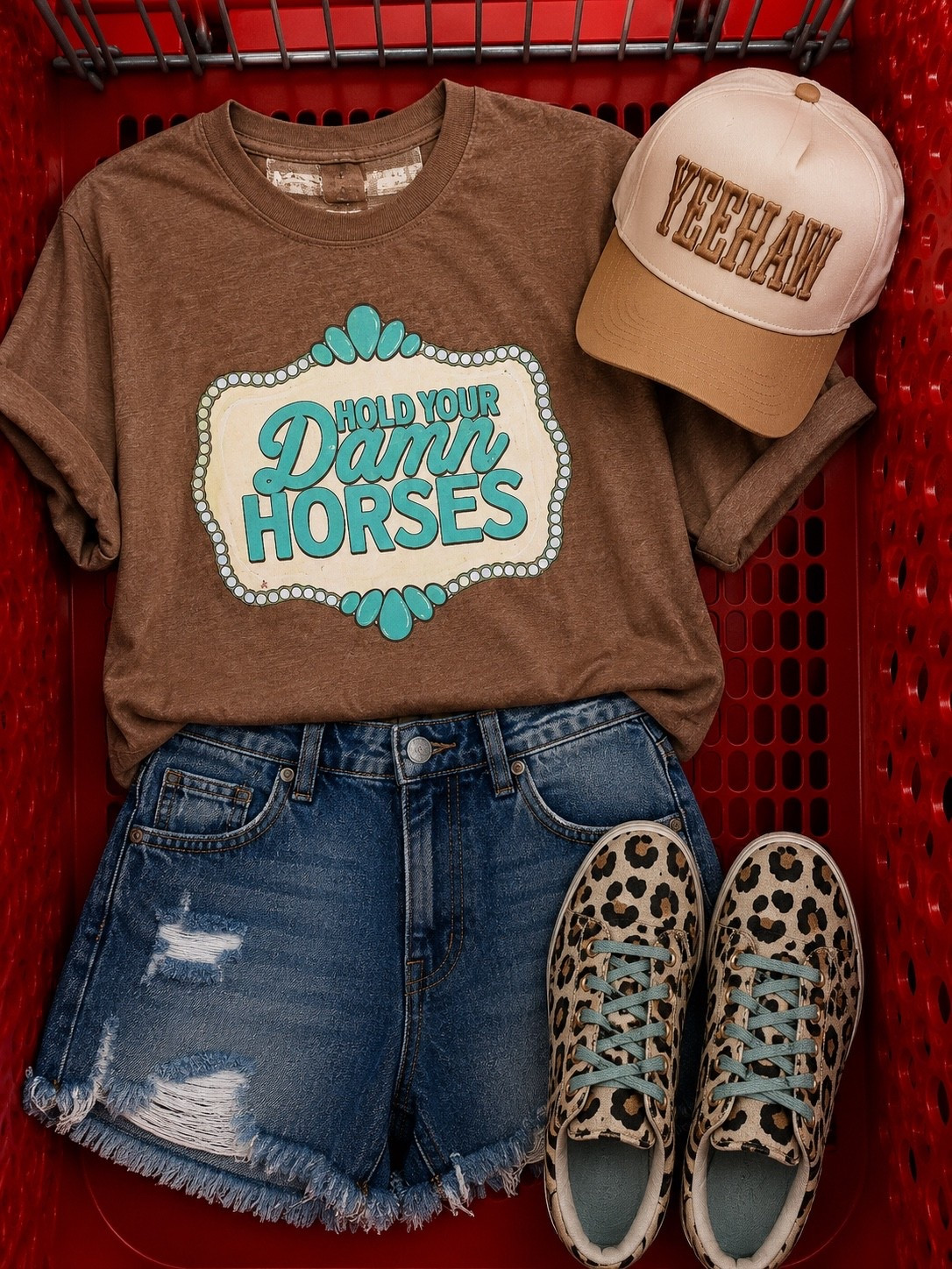 🤠✨ HOLD YOUR DAMN HORSES ✨🤠

Because this outfit is giving county fair, country concert, rodeo, girls’ night, and small-town summer all rolled into one! 🎶🌾🍻

The “Hold Your Damn Horses” tee ✔️
The Yeehaw hat ✔️
The western vibes ✔️

Now all I need is a concert ticket, a funnel cake, and somebody to sing every word with me. 🎤😂

Tell me I’m not the only one already planning my summer around county fairs, country concerts, food trucks, and nights spent under the stars. 🌙✨

This outfit is cute, comfortable, and has just the right amount of sass for all your summer adventures.

👇 Be honest 👇

Who’s your favorite country artist to see live? 🎶🤠

#Yeehaw #CountryConcertSeason #CountyFairVibes #WesternStyle #CountryGirl #SummerOutfit #ConcertReady

#LTKootd #LTKgrwm #LTKmomlife