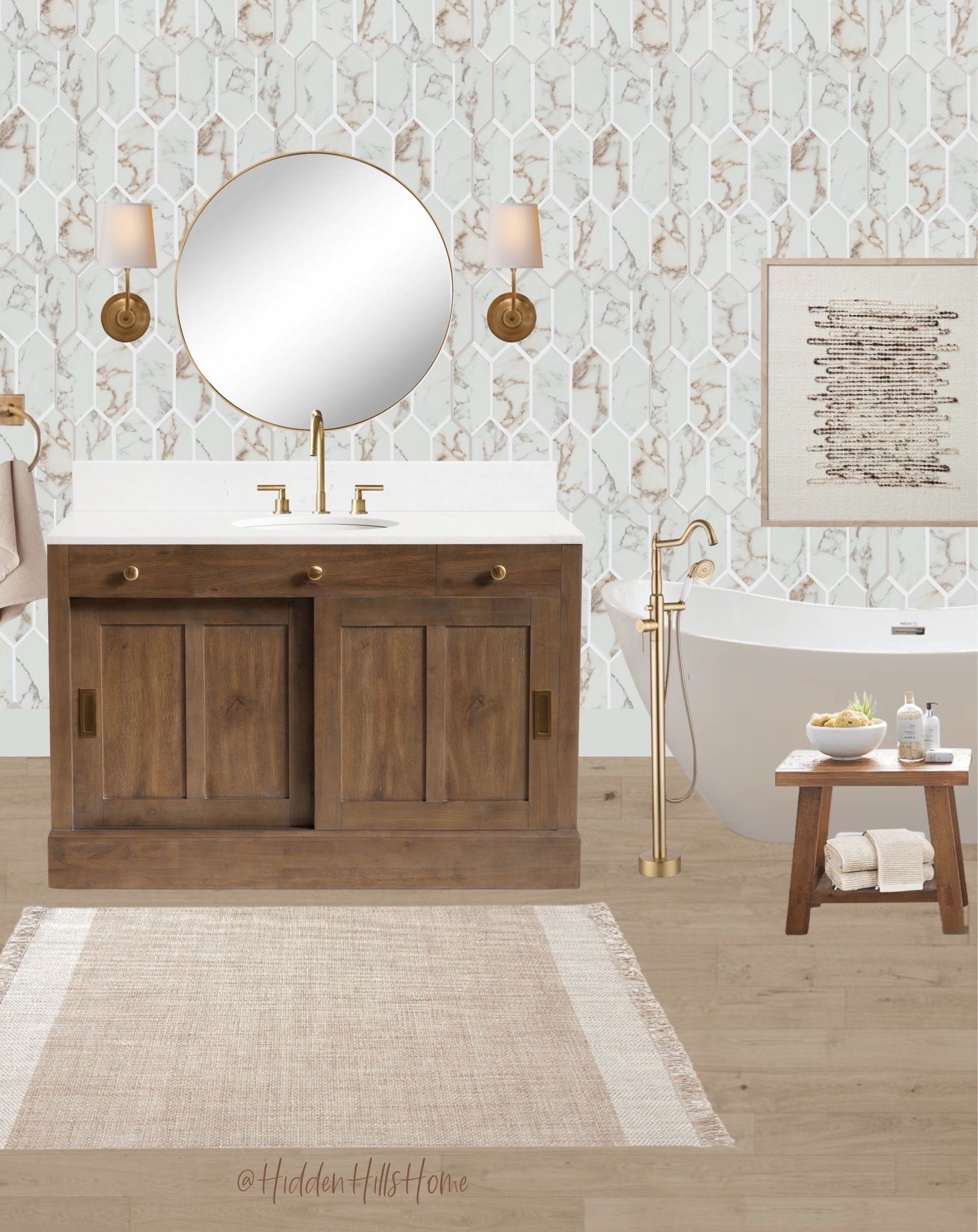 Bathroom decor, bathroom vanity, bathroom mood board, bathroom tub, home decor, tilt, bathroom mirror #bathroom

#LTKSaleAlert #LTKHome #LTKSeasonal