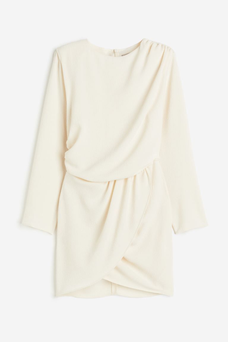 Draped Dress - Cream - Ladies | H&M US | H&M (US + CA)