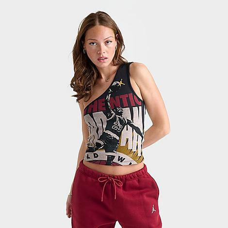 Jordan Women's Flight Graphic One-Shoulder Tank Top in Sail Size: XS | JD Sports (US)
