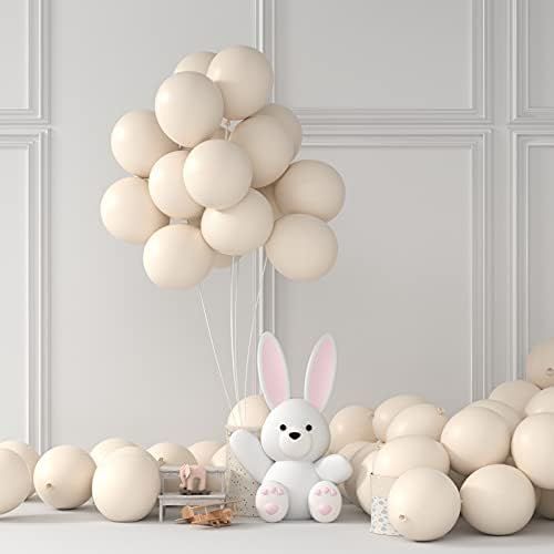White Sand Balloons Latex Balloons 12inch 50pcs Nude White Party Balloons Thick Baby Shower Balloons | Amazon (US)