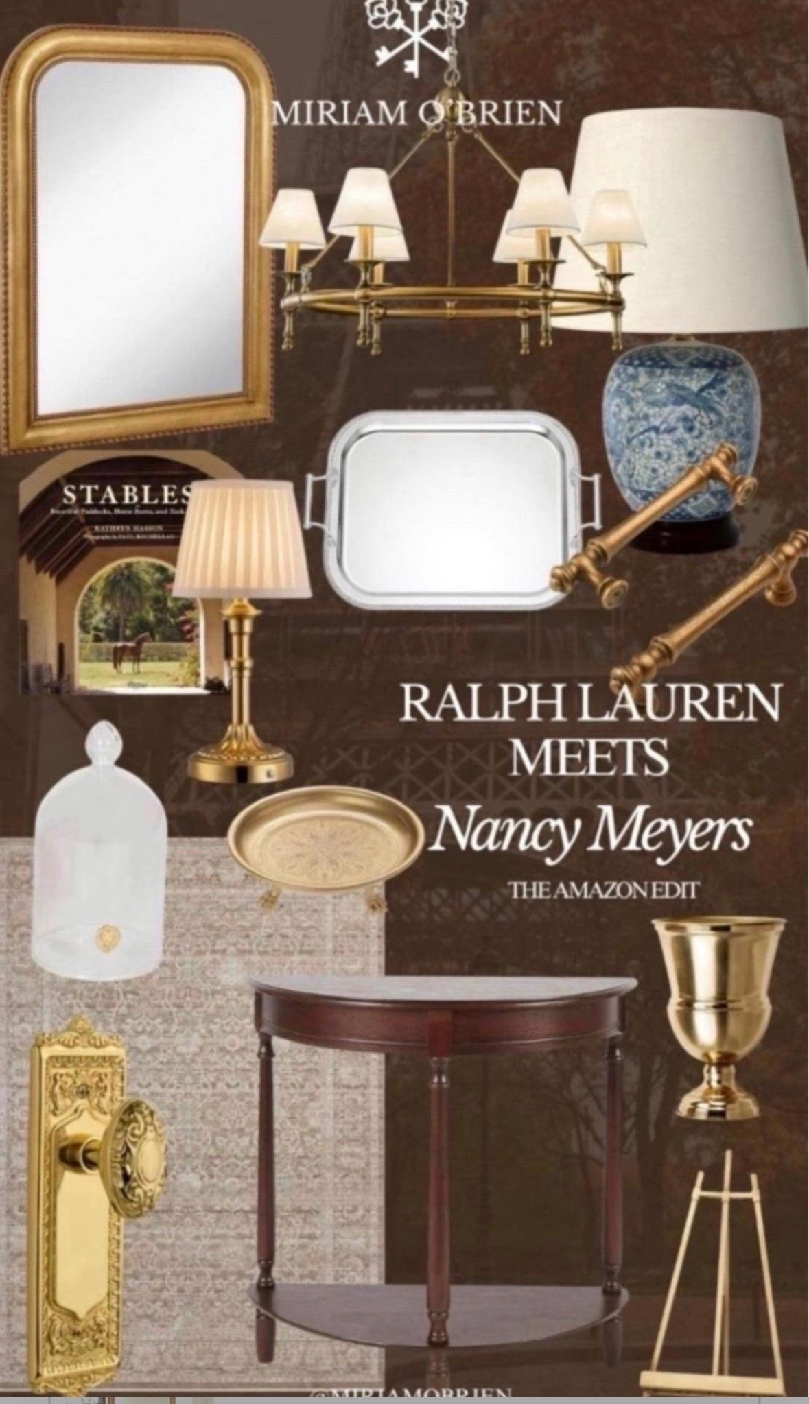 Ralph Lauren meets Nancy Meyers — basically my dream home aesthetic. 🤎✨
Think warm wood, brass accents, classic lighting, beautiful mirrors, traditional furniture, cozy textures, and timeless details.
These Amazon finds make it so easy to bring that collected, sophisticated feeling home.
✨ Shop the full Amazon edit on LTK!
Follow @miriamobrien on Instagram and TikTok 🤍
#LTKHome #LTKFinds #LTKShopping #LTKCreator #AmazonHome #AmazonFinds #RalphLaurenHome #RalphLaurenInspired #NancyMeyers #NancyMeyersAesthetic #TraditionalHome #ClassicHome #OldMoneyAesthetic #EnglishCountryStyle #TimelessHome #HomeDecor #HomeDecorIdeas #InteriorInspiration #HomeInspo #CozyHome