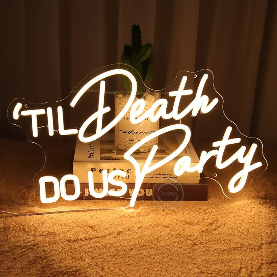 Britrio Til Death DO US Party Neon Light Sign for Wedding Reception Party Bridal Shower Backdrop ... | Amazon (US)