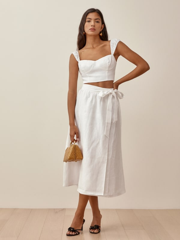 Petites Clyde Linen Two Piece | Reformation (Global)