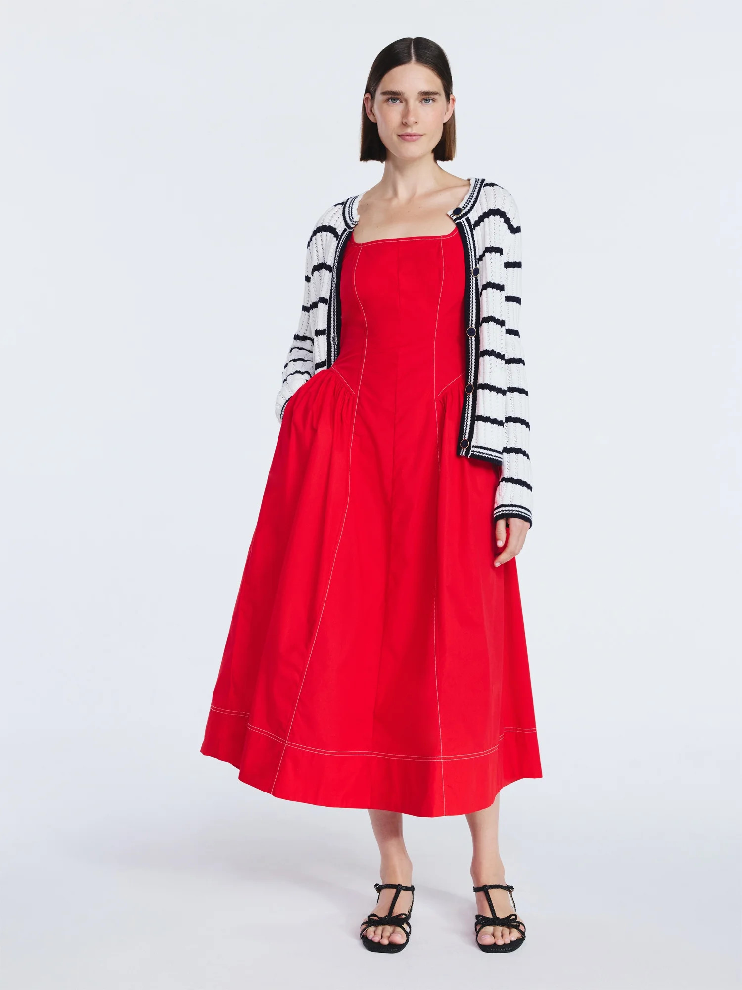 Free Assembly Women's Sleeveless Cotton Panel Maxi Dress, Sizes XS- XXL | Walmart (US)