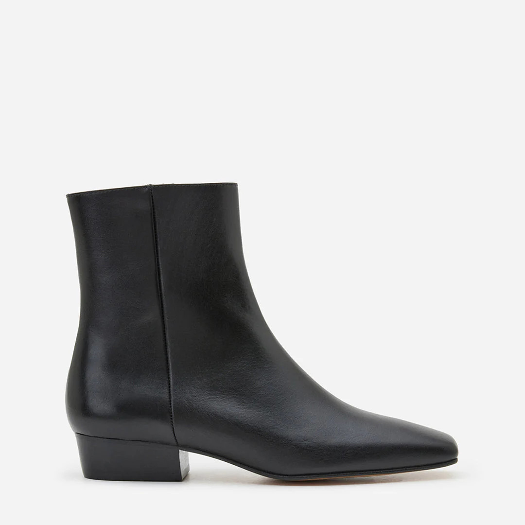 Rami Leather Black Boot | Flattered