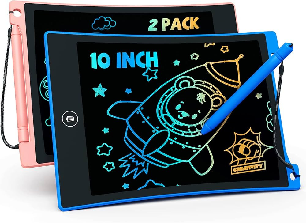 TEKFUN Kids Toys, 2 Pack LCD Writing Tablet with Anti-Lost Stylus,10in Coloring Doodle Board Magi... | Amazon (US)