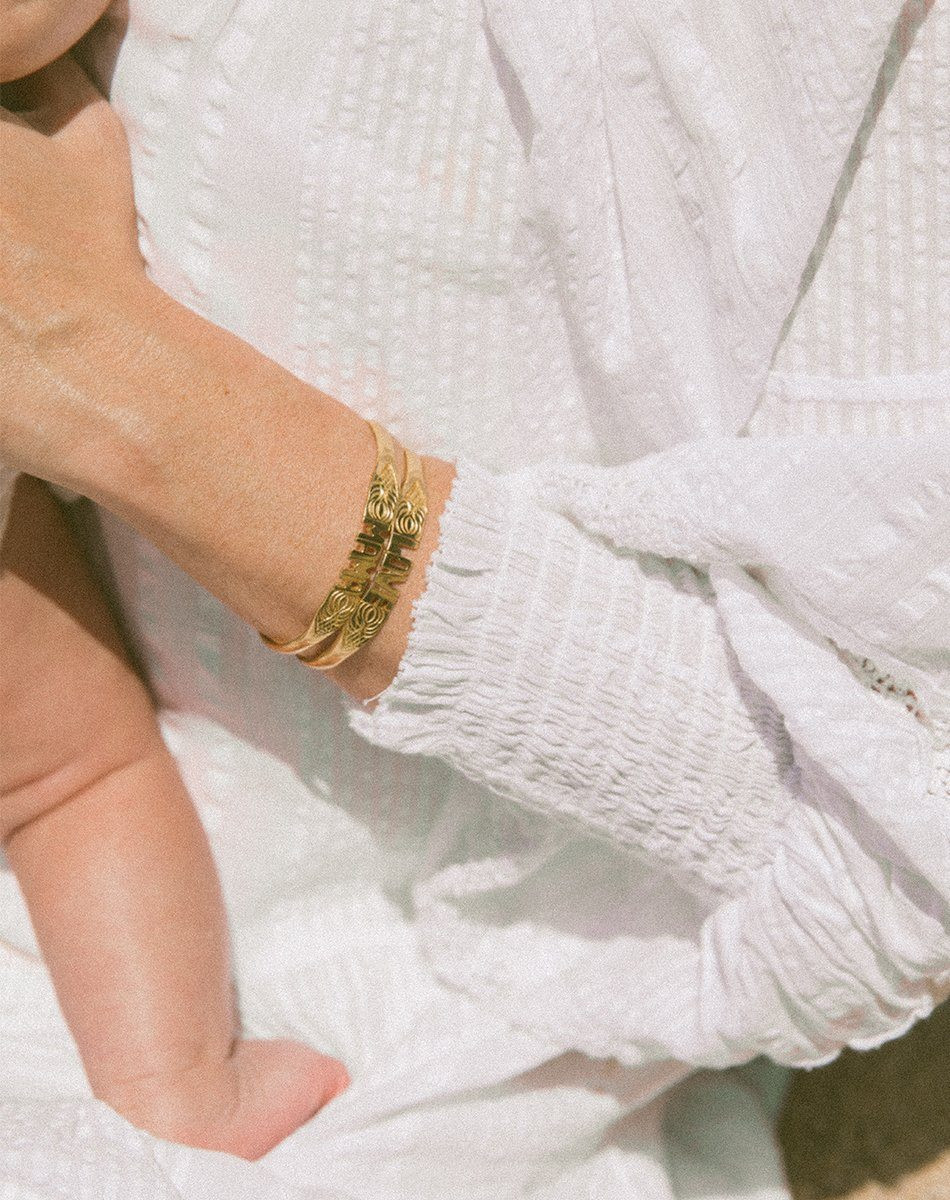 "MAMA" BALI BRACELET | Gold Mama bracelet | Mother's Day Gift | Cleobella LLC