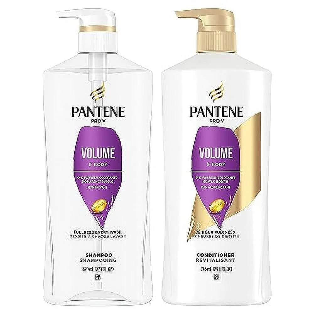 Pantene Shampoo, Conditioner and Hair Treatment Set, Volume & Body for Fine Hair, Safe for Color-... | Walmart (US)