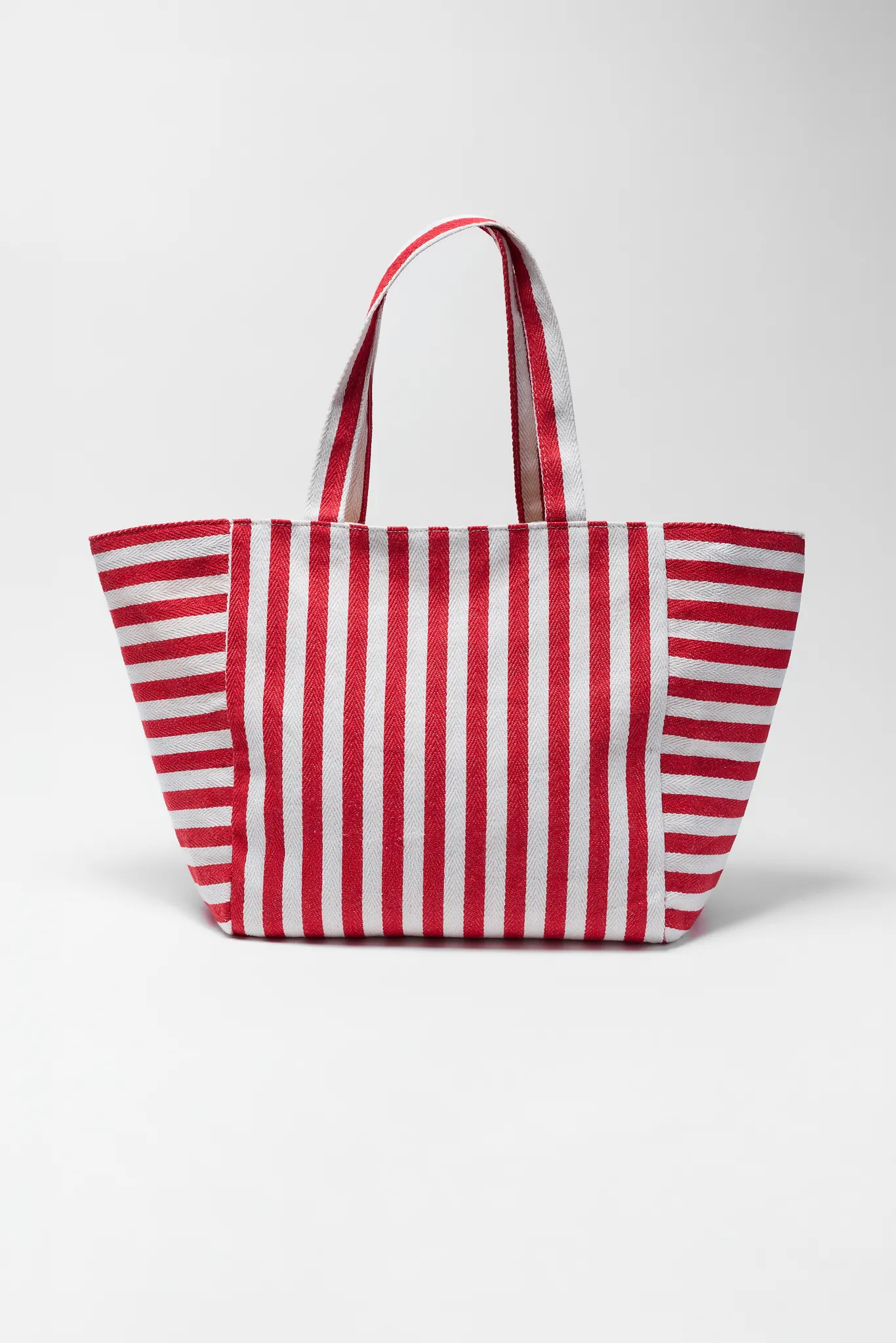 Red Striped Canvas Tote | Avara