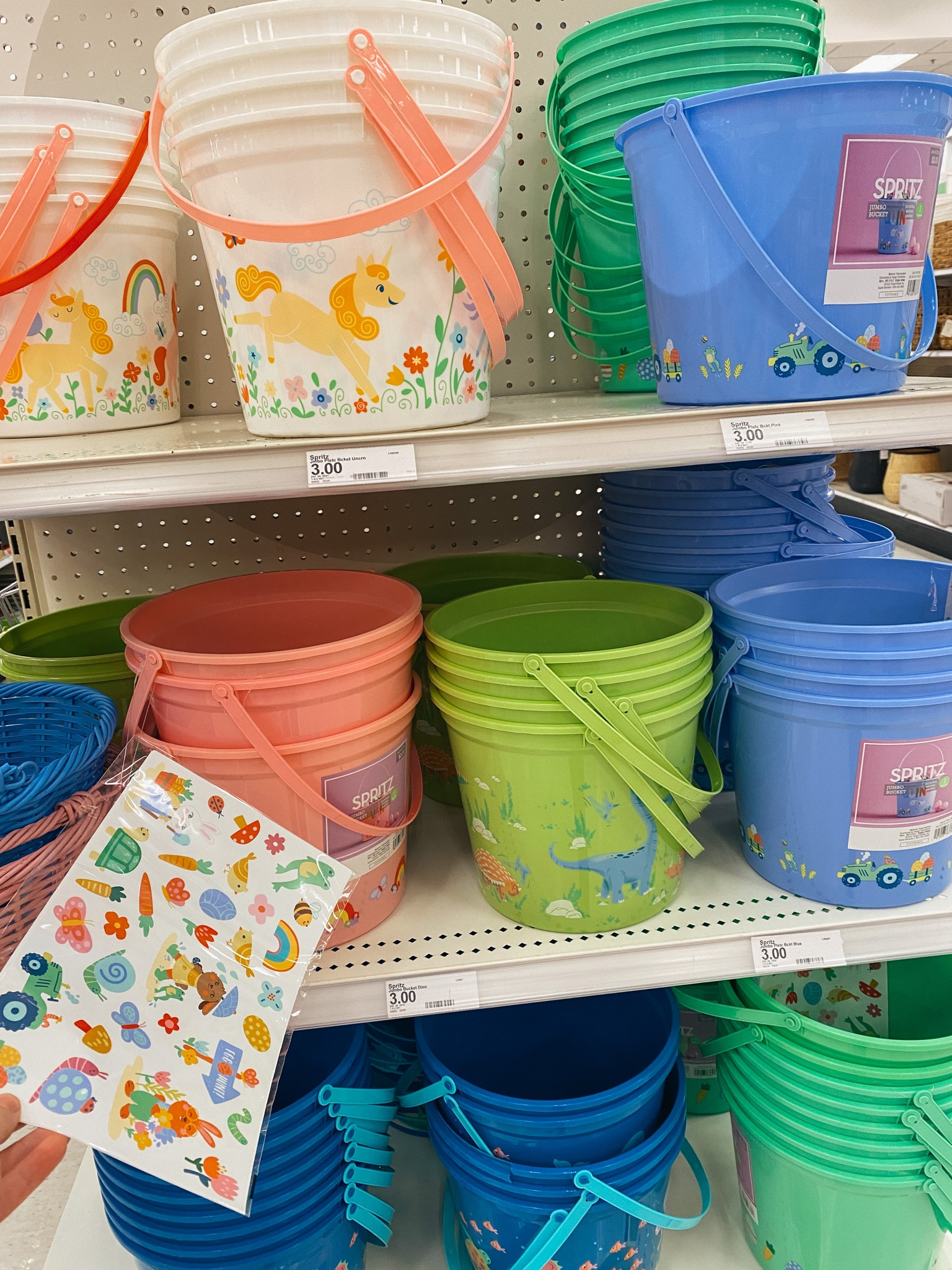 💲3 Easter buckets with stickers! 

#LTKfamily #LTKFind #LTKSeasonal