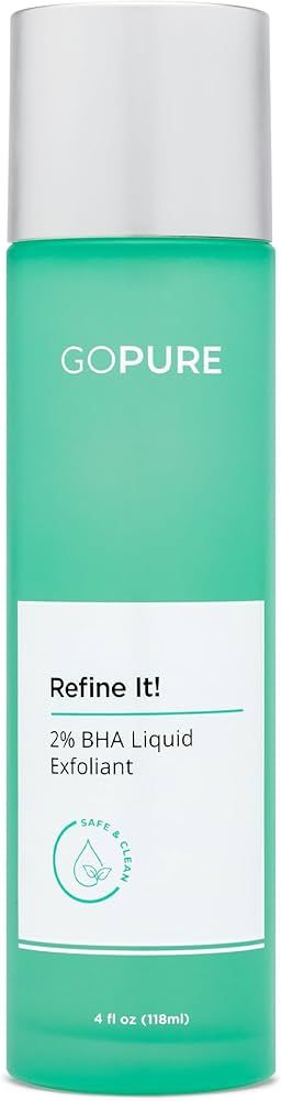 goPure Refine It 2% BHA Liquid Exfoliant – Pore refining, texture smoothing, complexion correct... | Amazon (US)