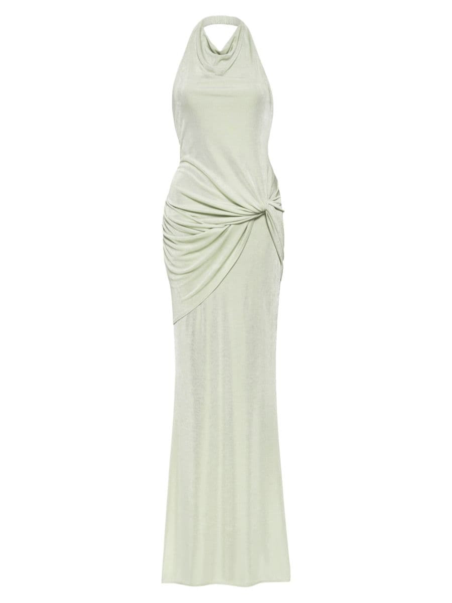 Leyla Cowl Halterneck Gown | Saks Fifth Avenue