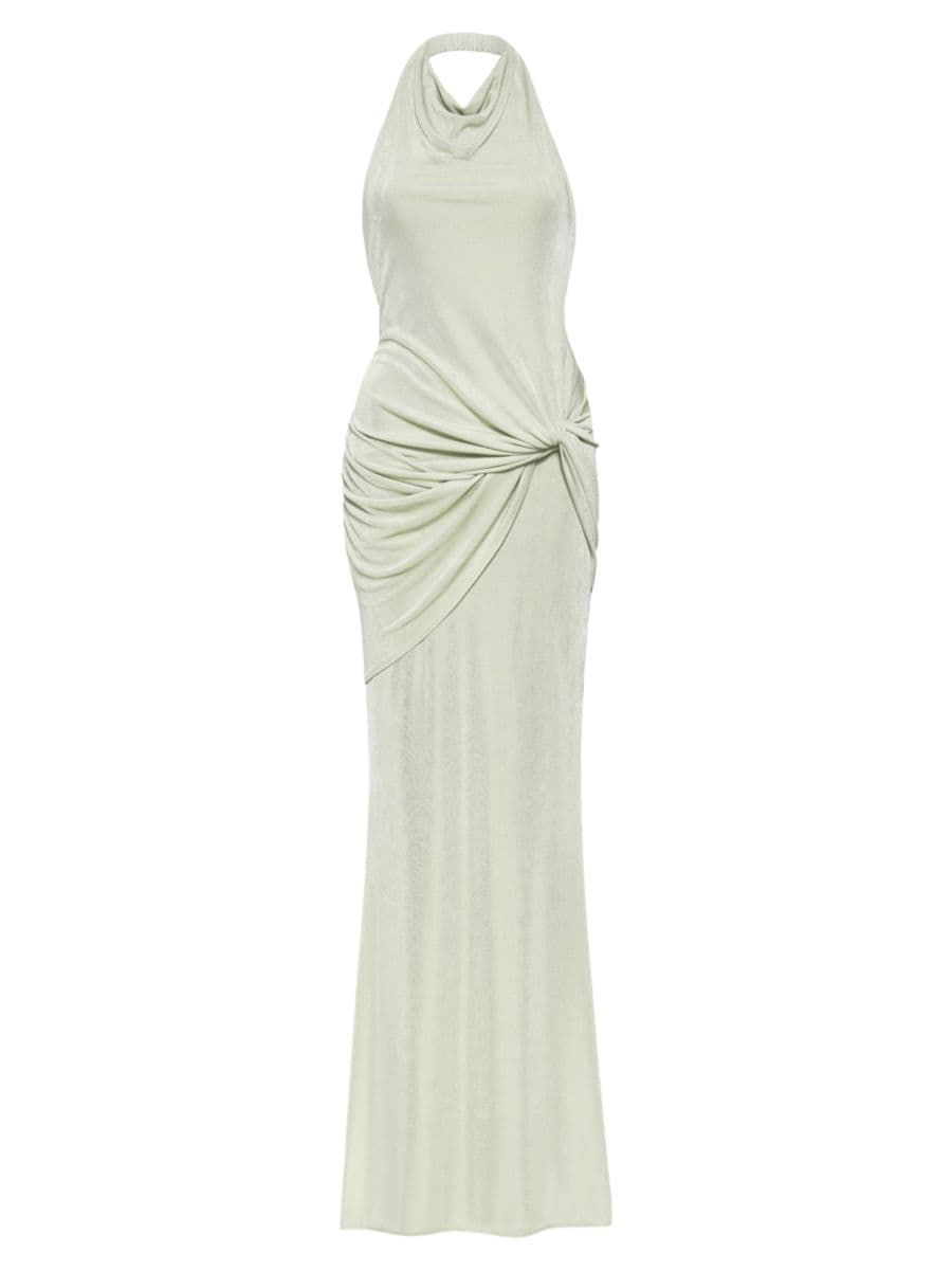 Leyla Cowl Halterneck Gown | Saks Fifth Avenue