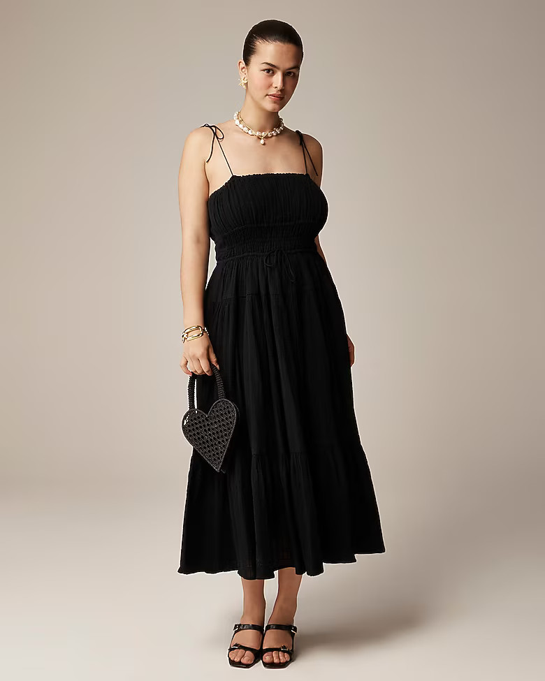 Clio dress in textured gauze | J. Crew US