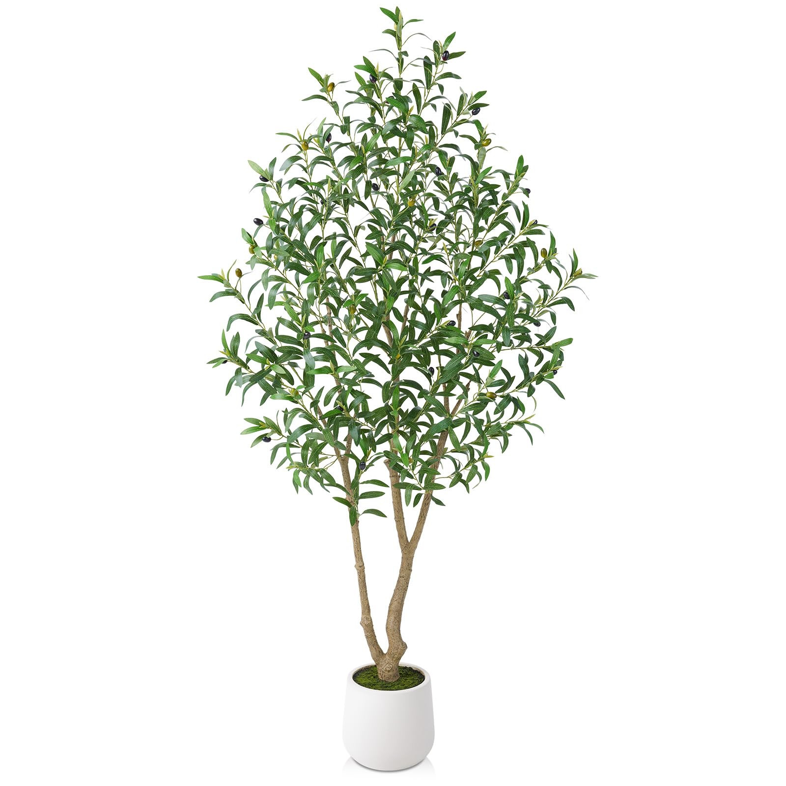VeriNatural Artificial Olive Tree 6FT, Fake Plants Indoor - Potted Faux Olive Tree with Relistic ... | Amazon (US)