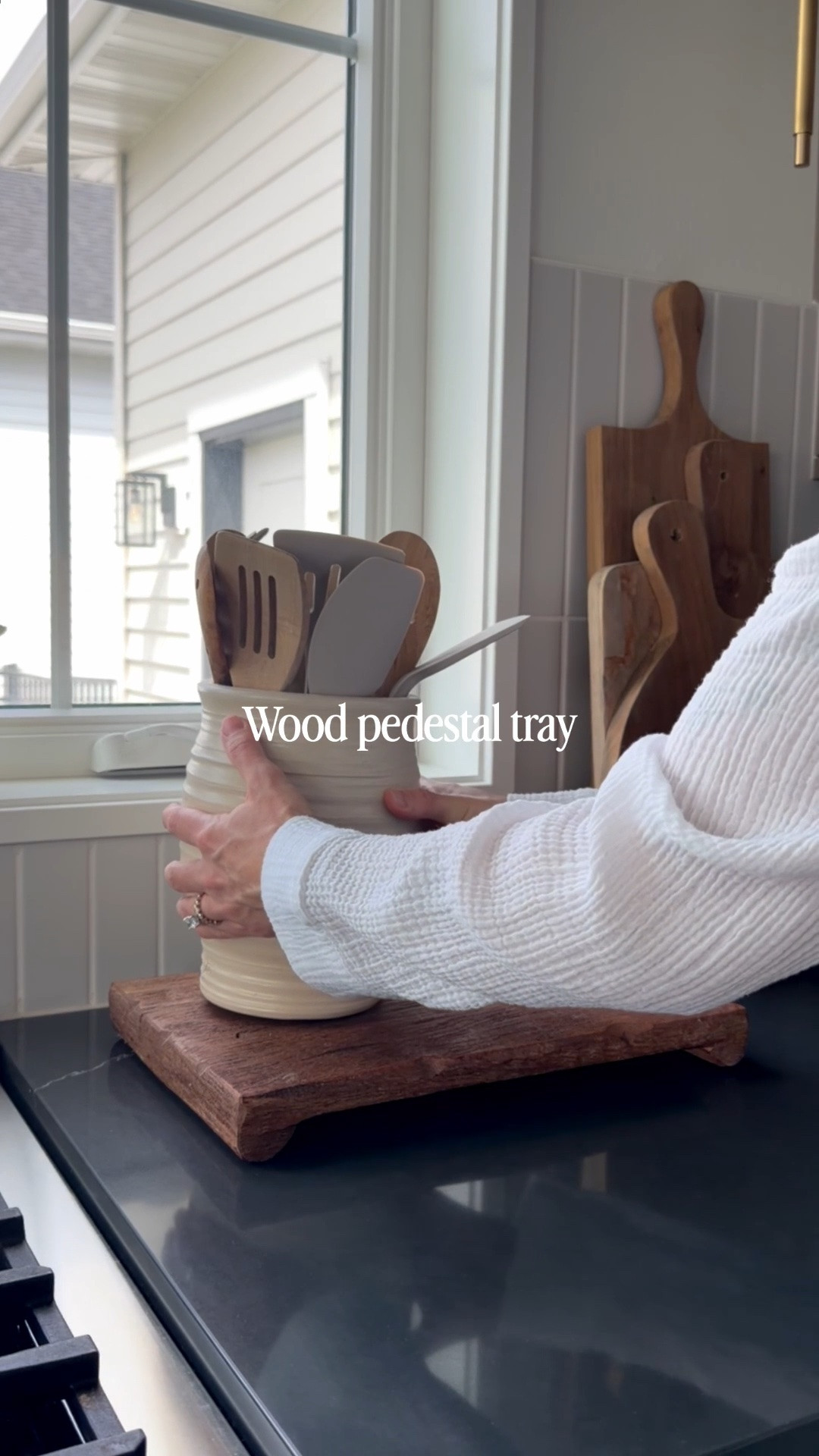 Our wood pedestal tray is on sale! I have both sizes and use them in our kitchen + bathroom. I’ve had these for years, they are classic and timeless!

#LTKHome #LTKSaleAlert