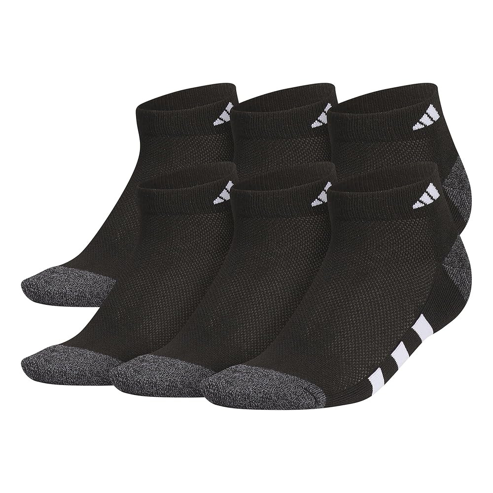 adidas Low Cut Ankle Socks for Boys and Girls Youth (6-Pack) Athletic Cushioned and Comfortable | Amazon (US)