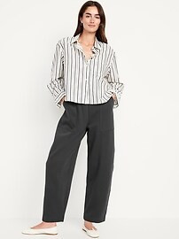 Extra High-Waisted SoComfy Seamed Barrel-Leg Sweatpants | Old Navy (US)