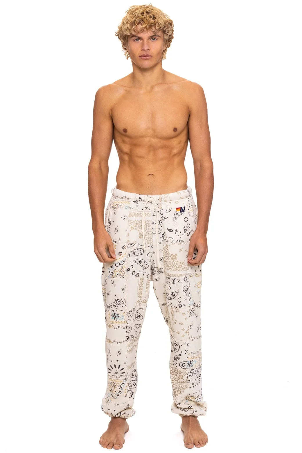 BANDANA QUILTED SWEATPANTS - VINTAGE WHITE | Aviator Nation