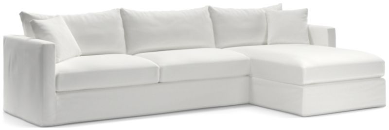 Willow II Slipcovered Left-Arm Sofa 2-Piece Sectional Sofa | Crate & Barrel | Crate & Barrel