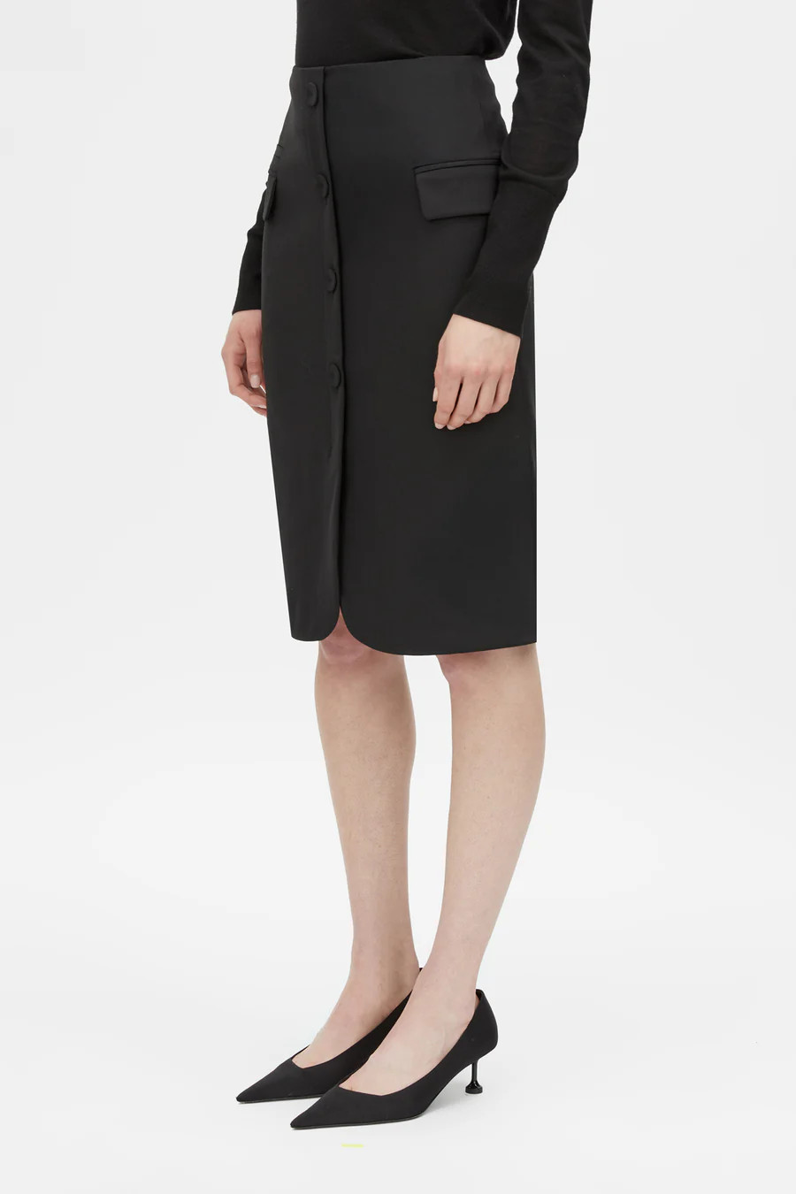 Floret Tailored Midi Skirt in Black - CAMILLA AND MARC® C&M | CAMILLA AND MARC (ANZ)