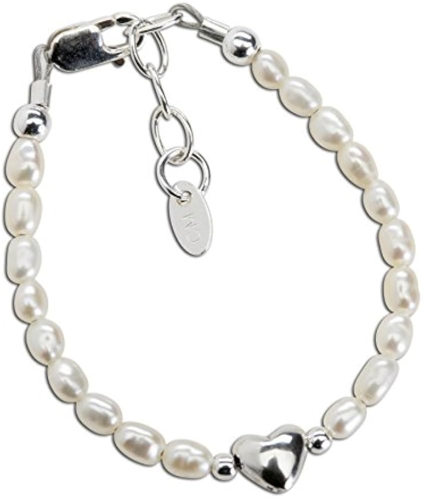 Cherished Moments Baby Girls or Children's Sterling Silver or Gold Plated Dainty Cultured Pearl B... | Amazon (US)