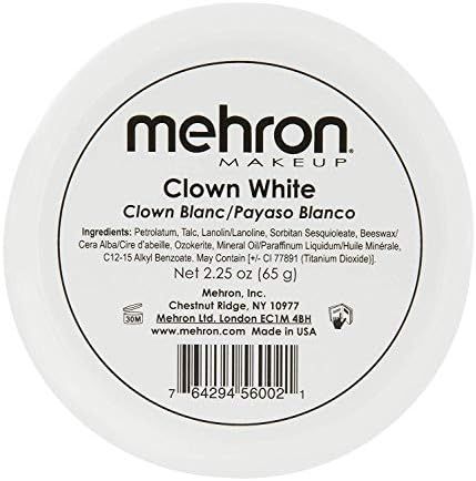 Mehron Makeup Clown White Professional Makeup (2.25 oz) | Amazon (US)