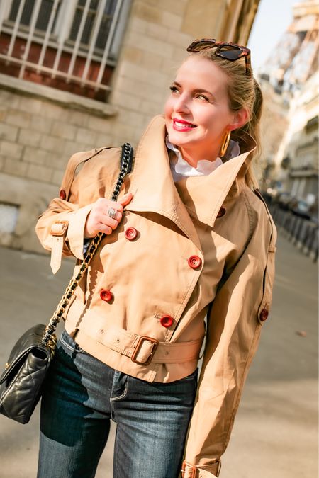 A trench coat is a major spring wardrobe staple… and this cropped trench coat is such a chic twist on a basic trench! I love the details and belted waist. It’s basically like a moto jacket, but with the fabric of a trench. 🙌 Fit is true to size. 

~Erin xo

#LTKstyletip #LTKSeasonal