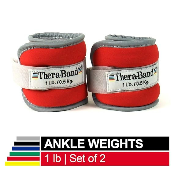 TheraBand Ankle Weights, Comfort Fit Wrist & Ankle Cuff Weight Set, Adjustable Walking Weights fo... | Amazon (US)