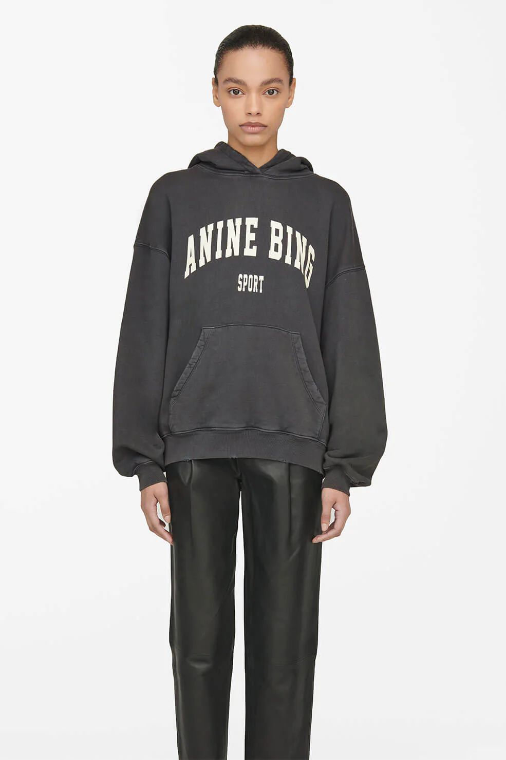 Harvey Sweatshirt - Washed Black | Anine Bing