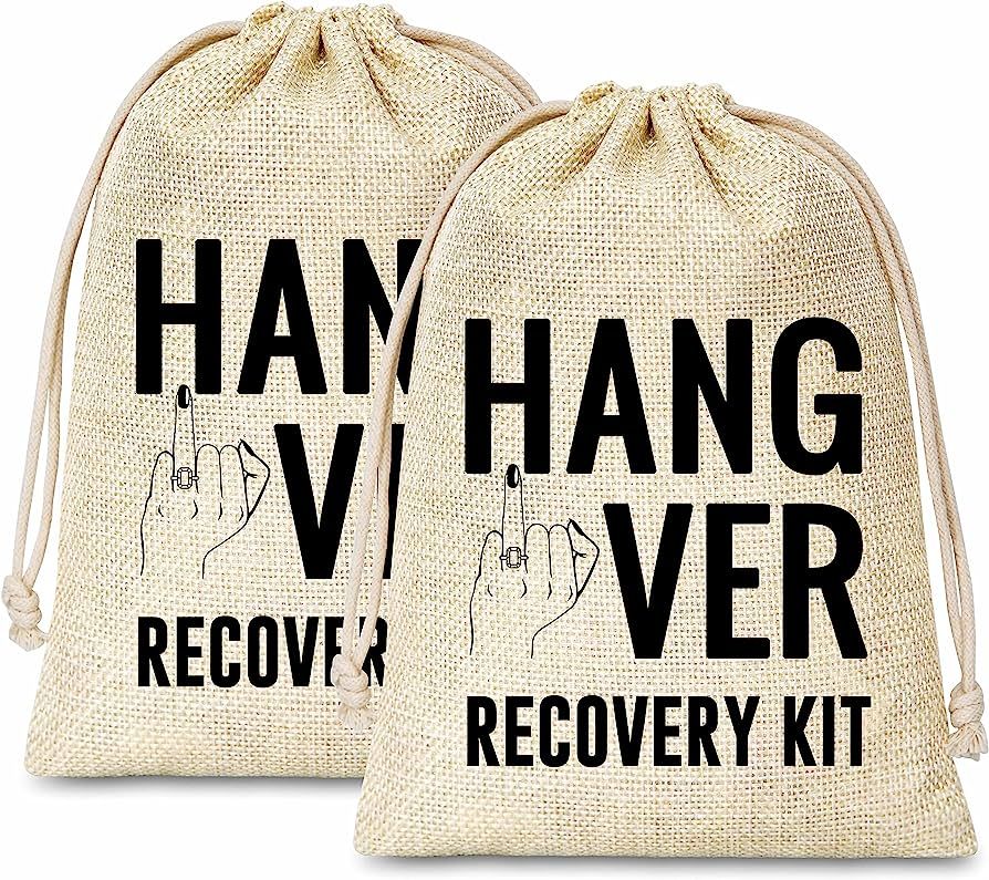 CLIRBE Hangover Kit Bags Bachelorette Party Recovery Kit Bags, Wedding Survival Kit Gift Bags wit... | Amazon (US)