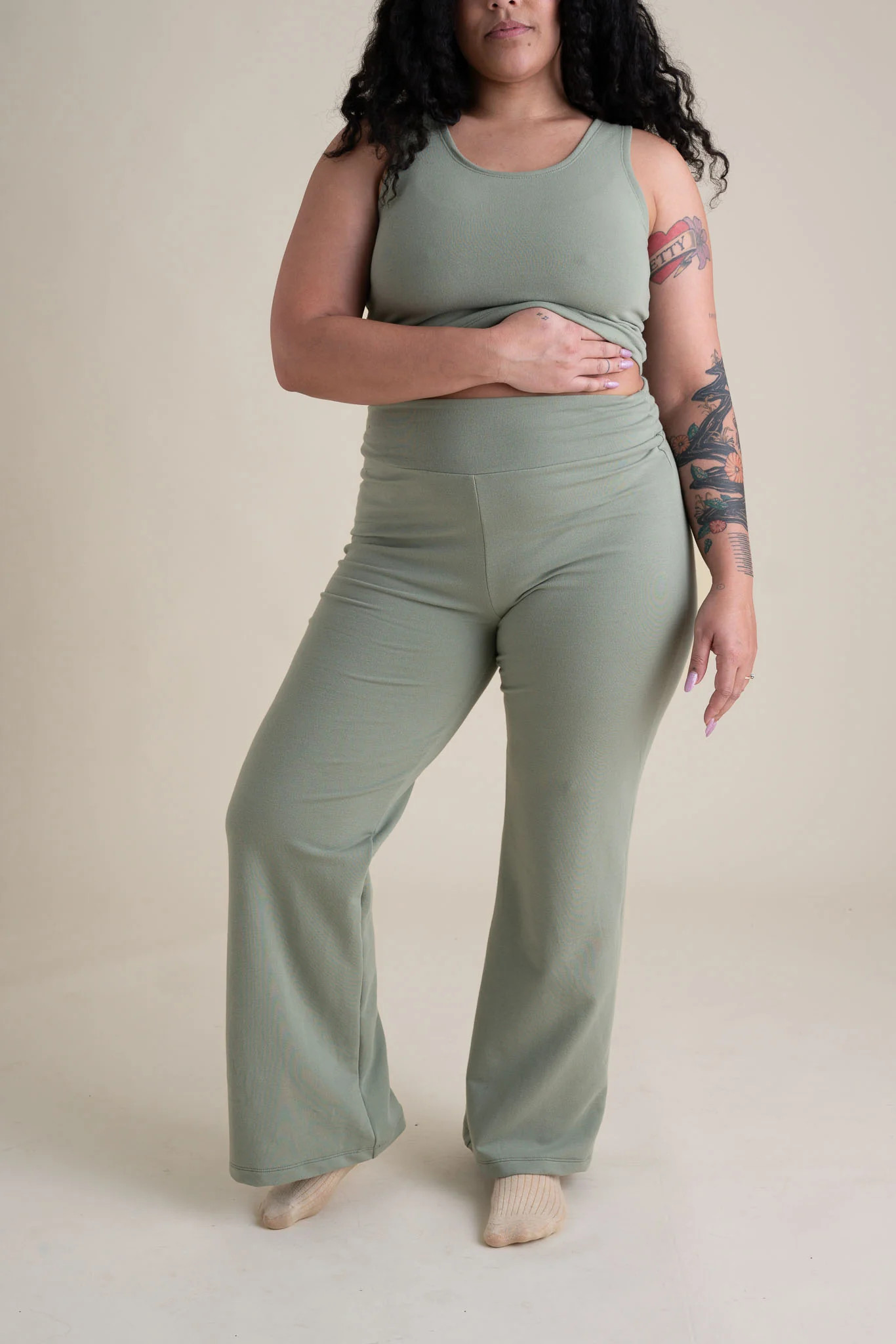 Eleanor Pants in Pistachio | Conscious Clothing