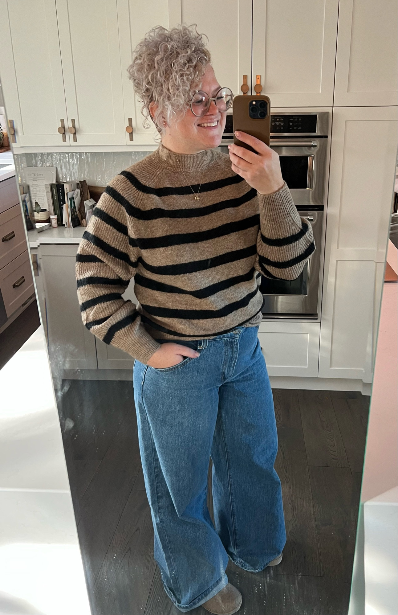 Soft, stretching and warm without the itch! This CUTE striped knit will keep you warm and in style all winter long! Wearing a medium  

#LTKSeasonal #LTKmidsize #LTKfindsunder100