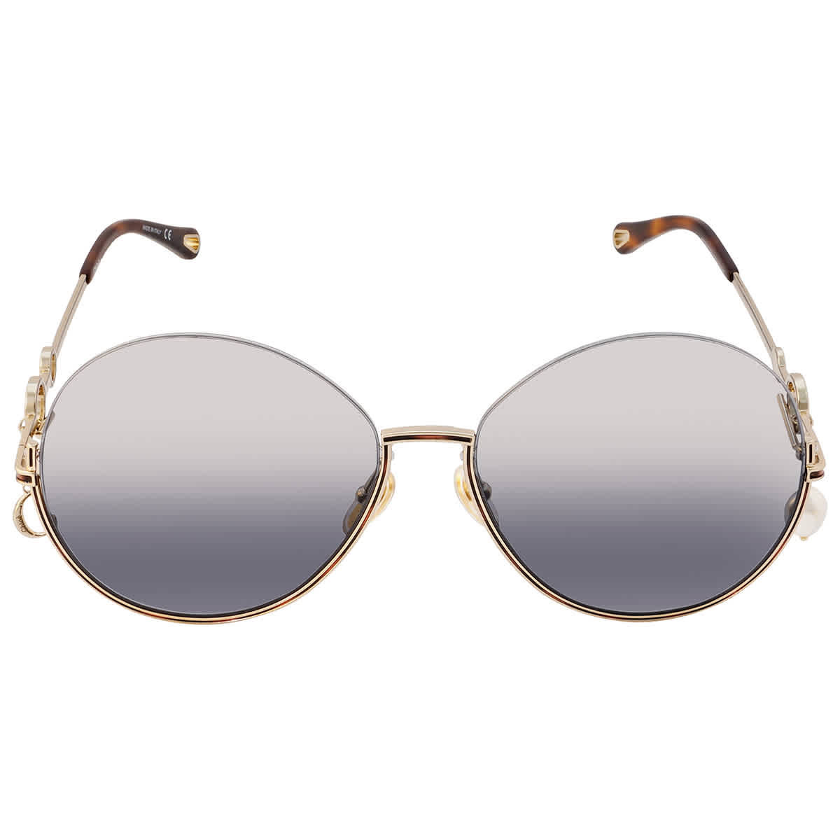 Chloe Blue Round Ladies Sunglasses CH0067S 001 61 | Jomashop.com & JomaDeals.com