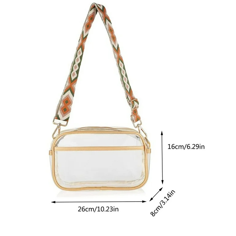 MUSOIE Clear Crossbody Messenger Shoulder Bag for Stadium Events Clear Purse for Work Travel Conc... | Walmart (US)